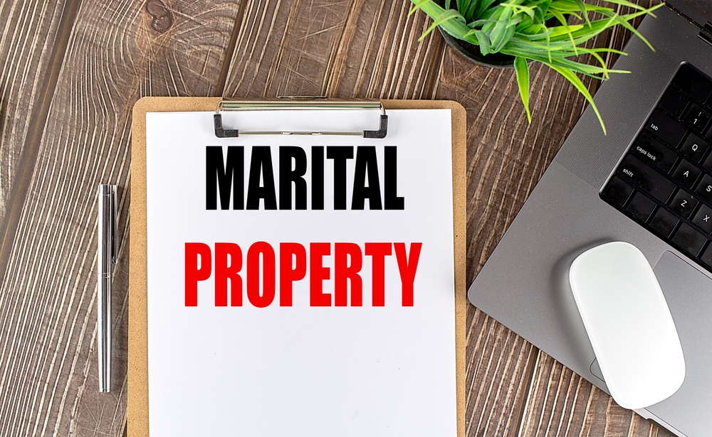 Marital Property title written on a tablet